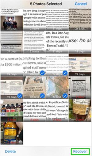 recover deleted photos on iPad from recently deleted album