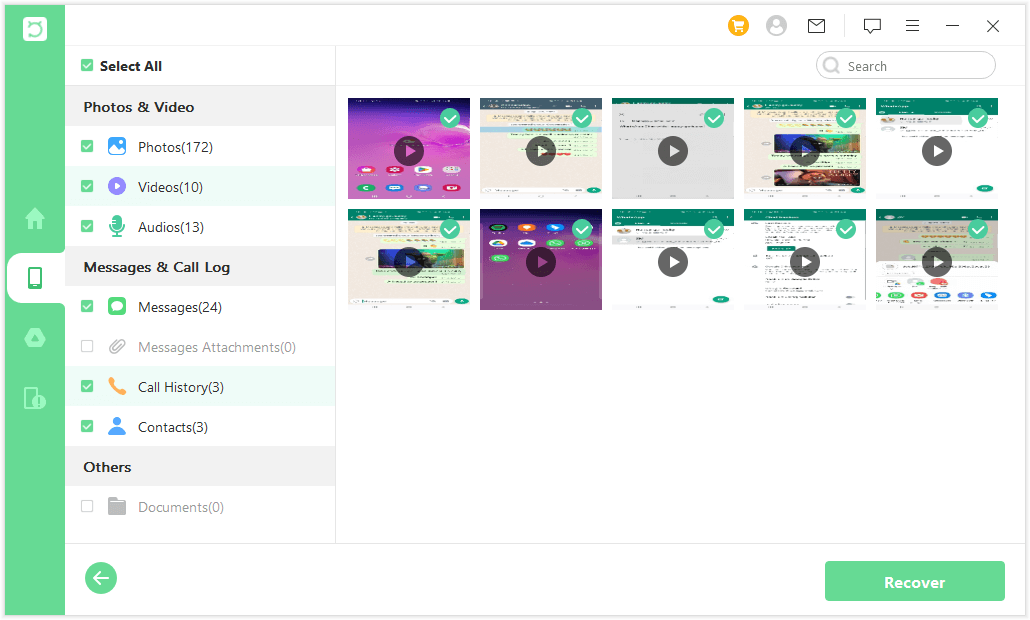 preview phone data iseeker android