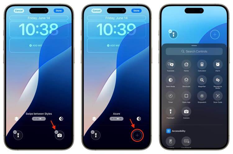 remove camera from iPhone lock screen ios 18