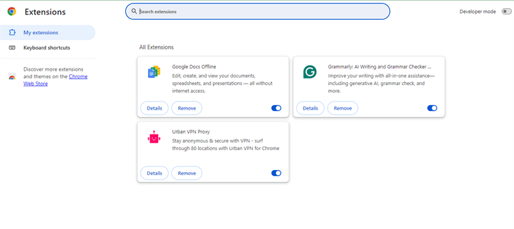 remove plugin and extensions