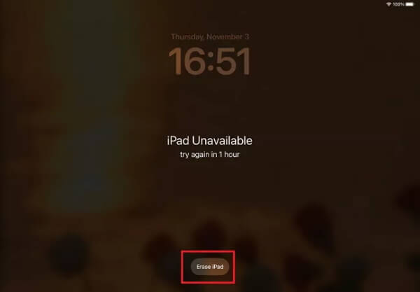 reset a locked ipad using erasing ipad