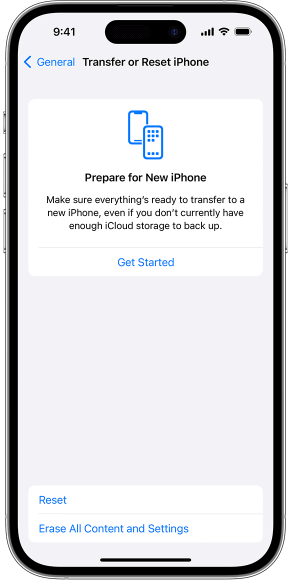 reset all settings iphone 15