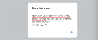 reset locked samsung via find my mobile