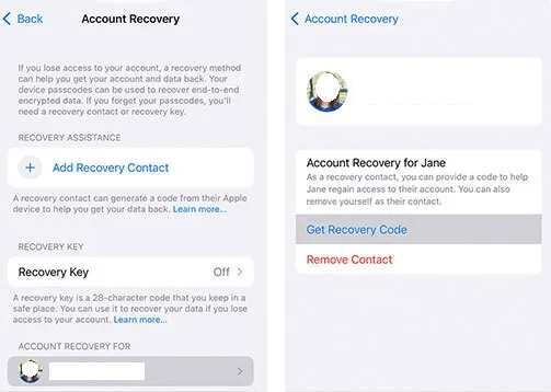reset passwords via account recovery