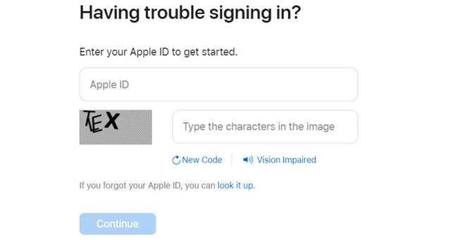 reset passwords via iforgot apple com