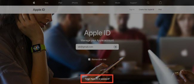 reset the password
