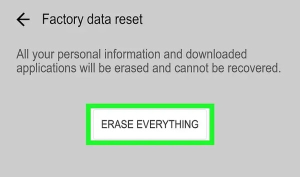 reset your android phone