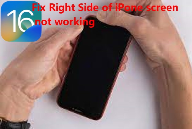 right side of iphone screen not working