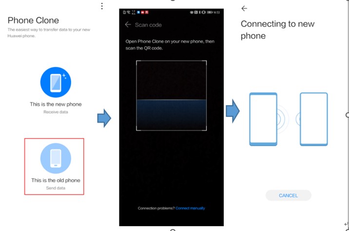 scan qr code on huawei device
