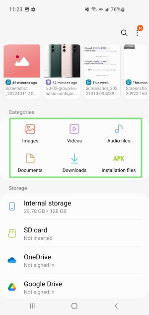 find downloads by seraching specific data types