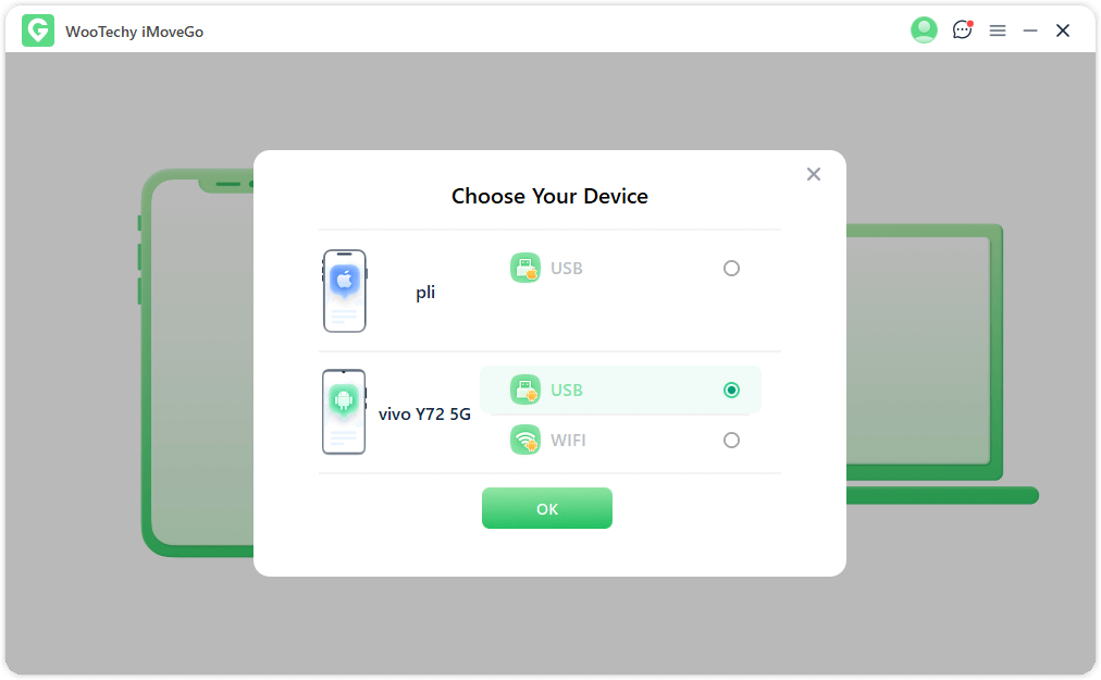 identify device in imovego