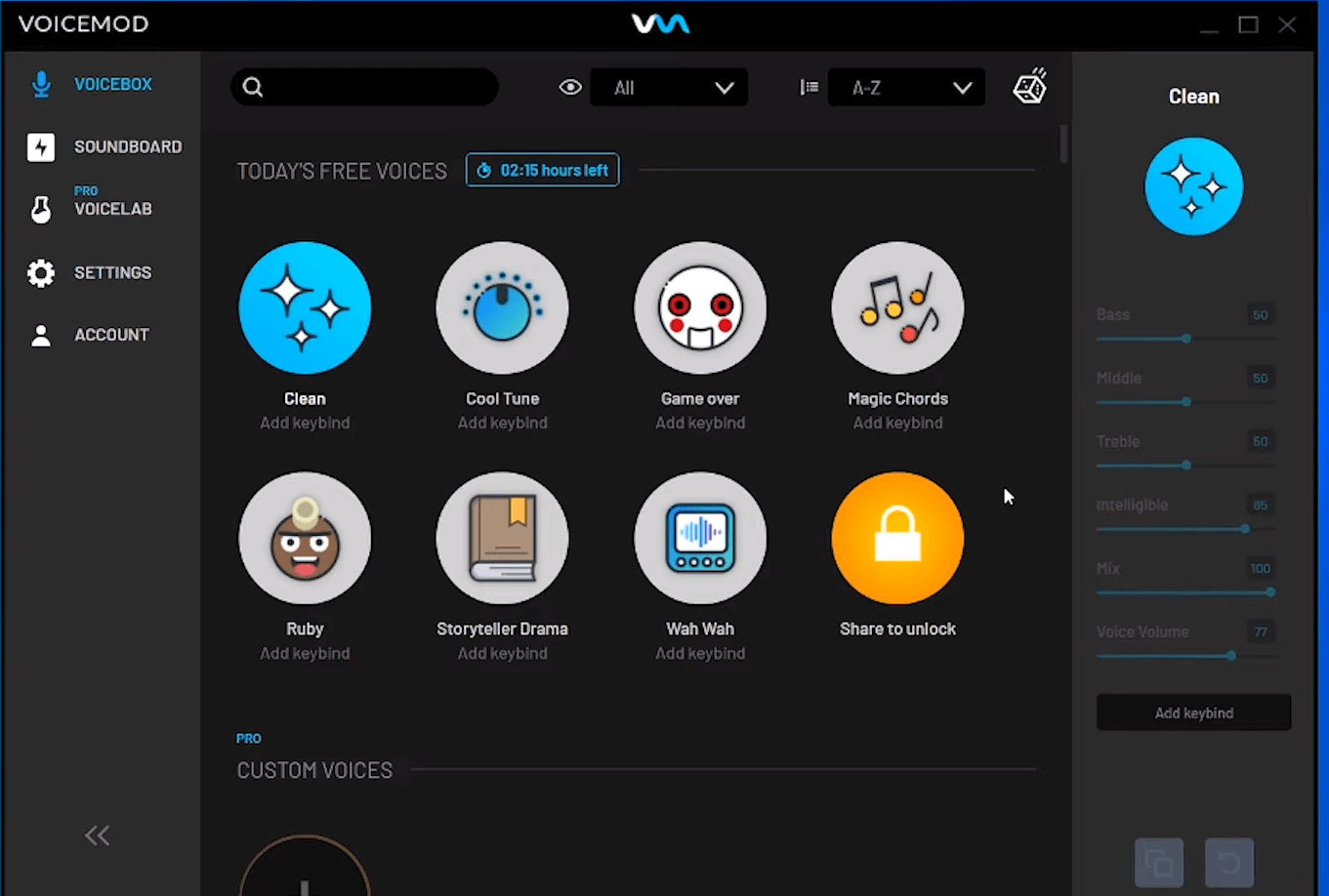 select voicemod voice filter