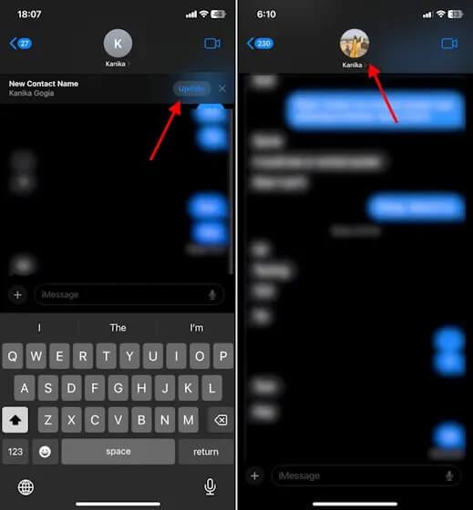 set up contact poster via imessages