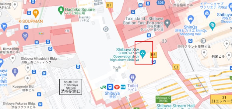 Shibuya map