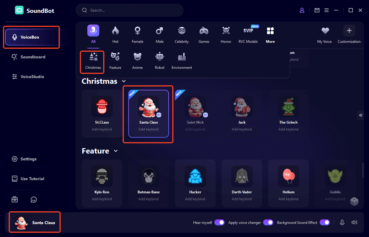 wootechy soundbot santa claus voice