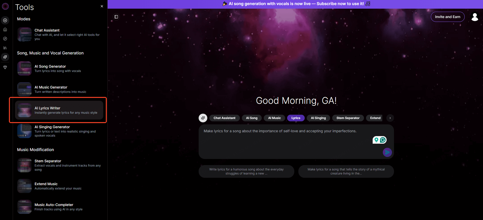 soundverse ai metal lyrics generator overview