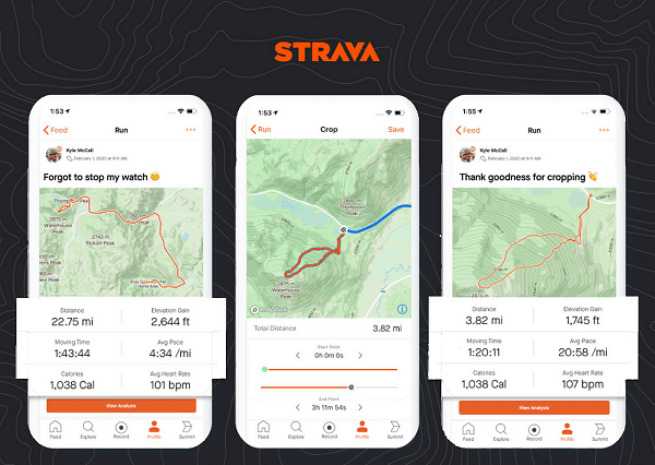 Strava running app