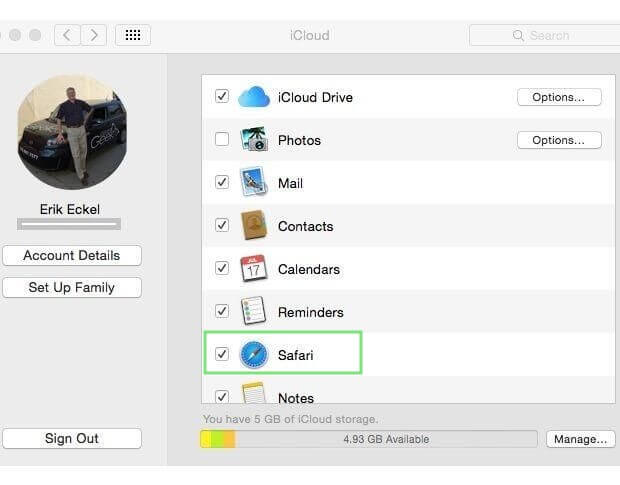 export Safsri bookmarks on iOS device to mac