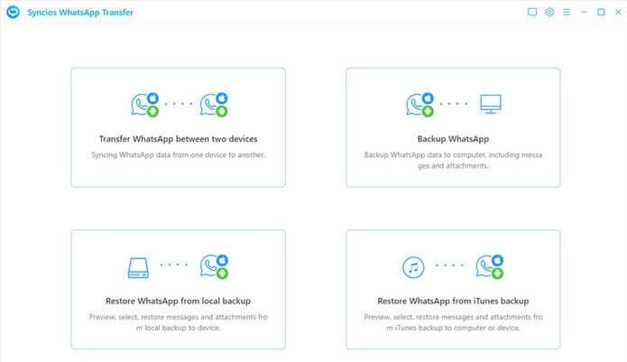 Syncios WhatsApp transfer