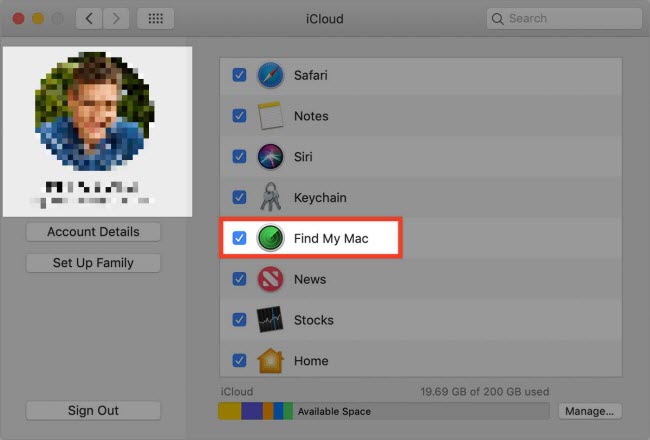 turn off find my iphone on mac 