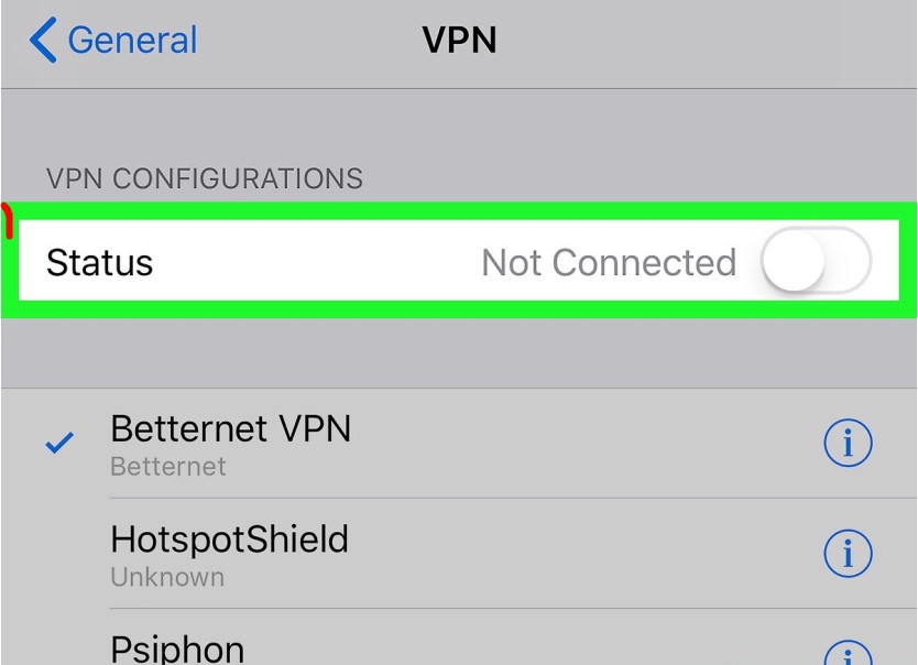 turn off vpn