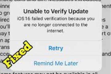 unable to verify update iOS 15