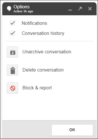 retrieve archived Hangout messages