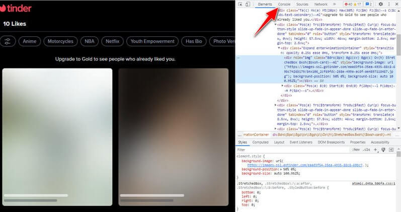 Unblur Tinder Photos via Tinder Web Script