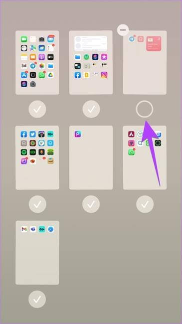 unhide iphone home screen page
