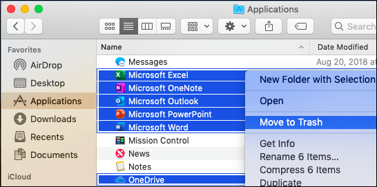 uninstall apps mac