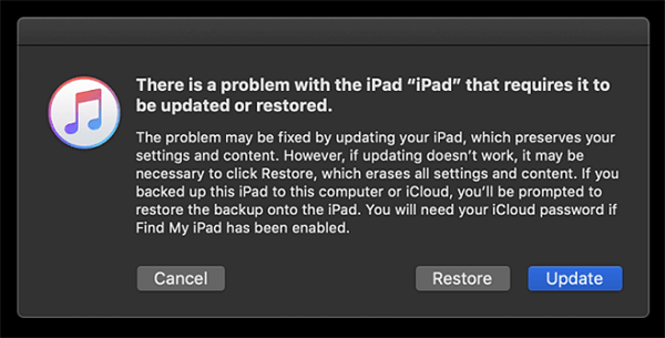 unlock disabled ipad via itunes