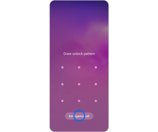 unlock samsung phone via emergency call screen