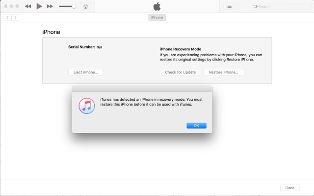 unlock unavailable iphone via itunes