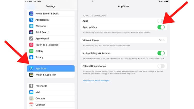 update apps on ipad