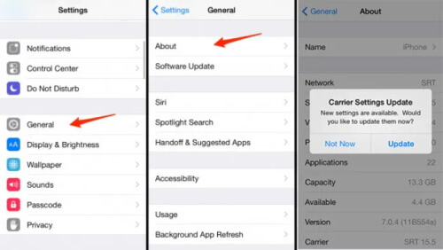 update carrier setting