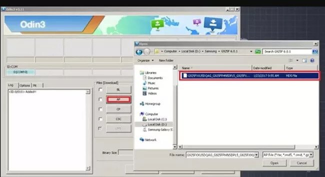 use odin to bypass frp on samsung