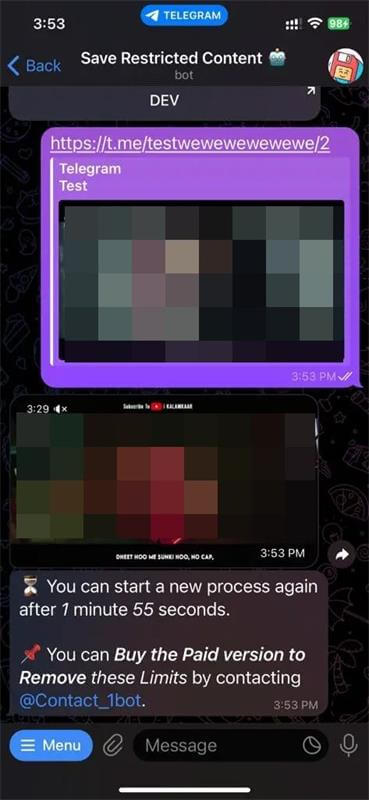 Verwenden Sie den Bot zum Herunterladen von Telegram-Videos mit SaveRestrictedBot