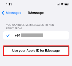 use your apple id for imessage
