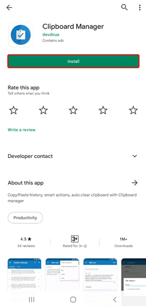 view clipboard history Android with Clipboard Manager