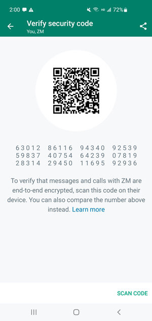 WhatsApp end-o-end encryption