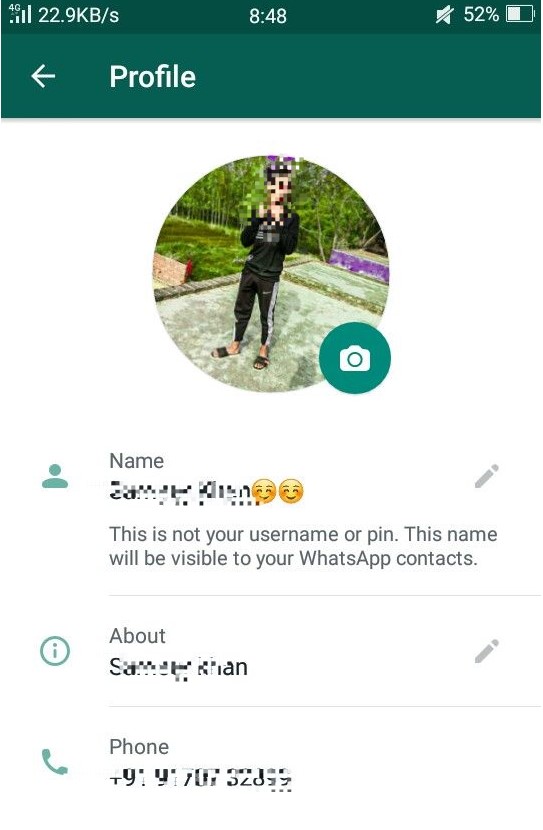 whatsapp profile