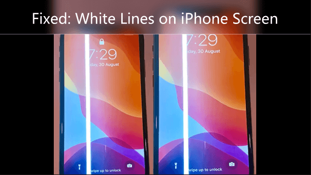 white lines on iPhone screen