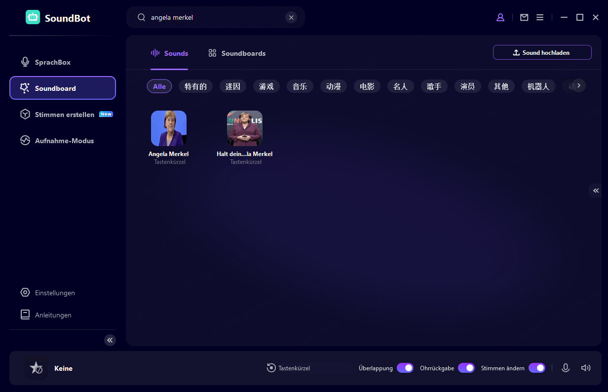 Angela Merkels KI-Stimme klicken