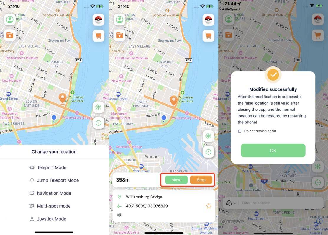 manipulate location on iPhone without a computer