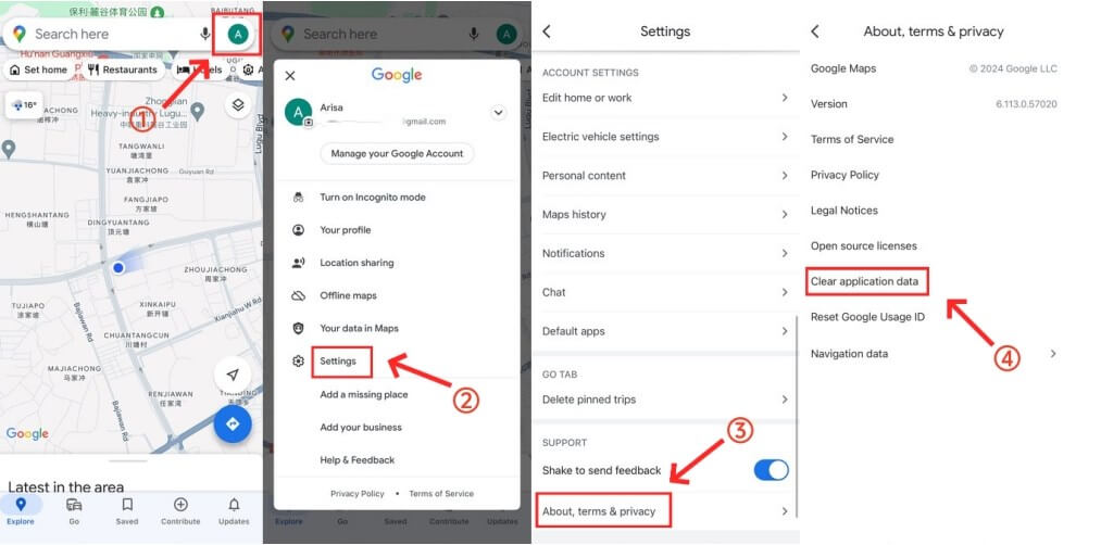 Update the Google Maps App