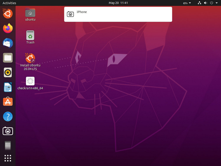 connect your device to computer to enter into the Ubuntu system