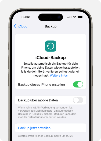 Erstellen Sie vor dem Update auf iOS 26 Beta ein Backup Ihres iPhones über die Einstellungen