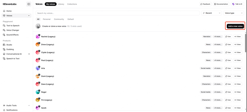 elevenlabs meine eigene Stimme klonen
