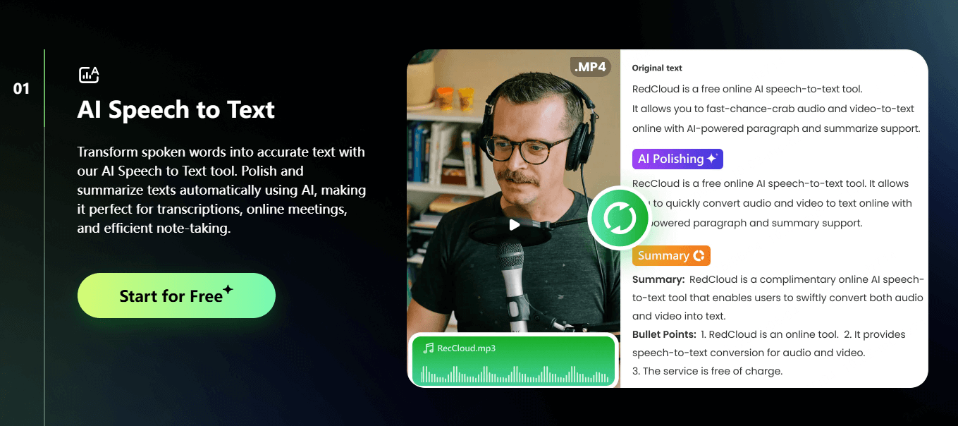 RecCloud AI Voice Generator