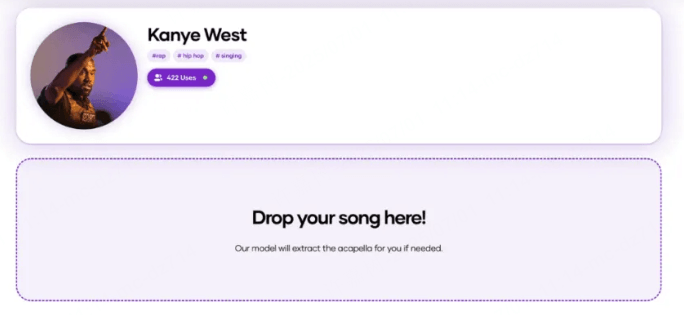 Voicify 음악 파일 업로드